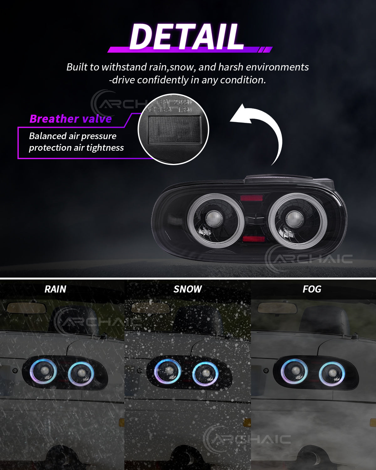 Full LED RGB Tail Lights for Mazda Miata NA (Light Smoke)
