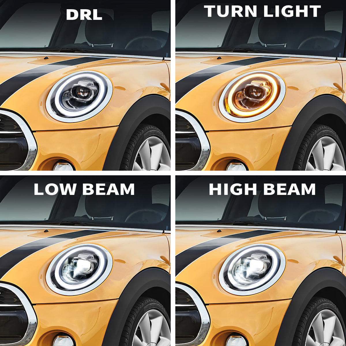 Phares LED pour Mini Cooper F54 F55 F56 F57 – Mise à niveau complète LED (2014–2021)