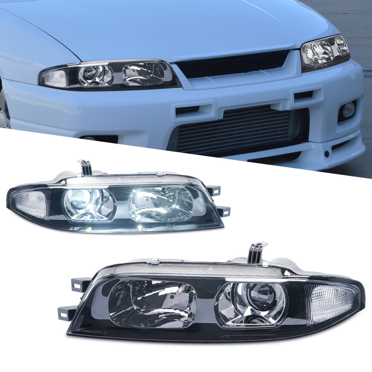 Nissan Skyline R33 GT-R LED-Scheinwerfer – Plug & Play (1995–1998)