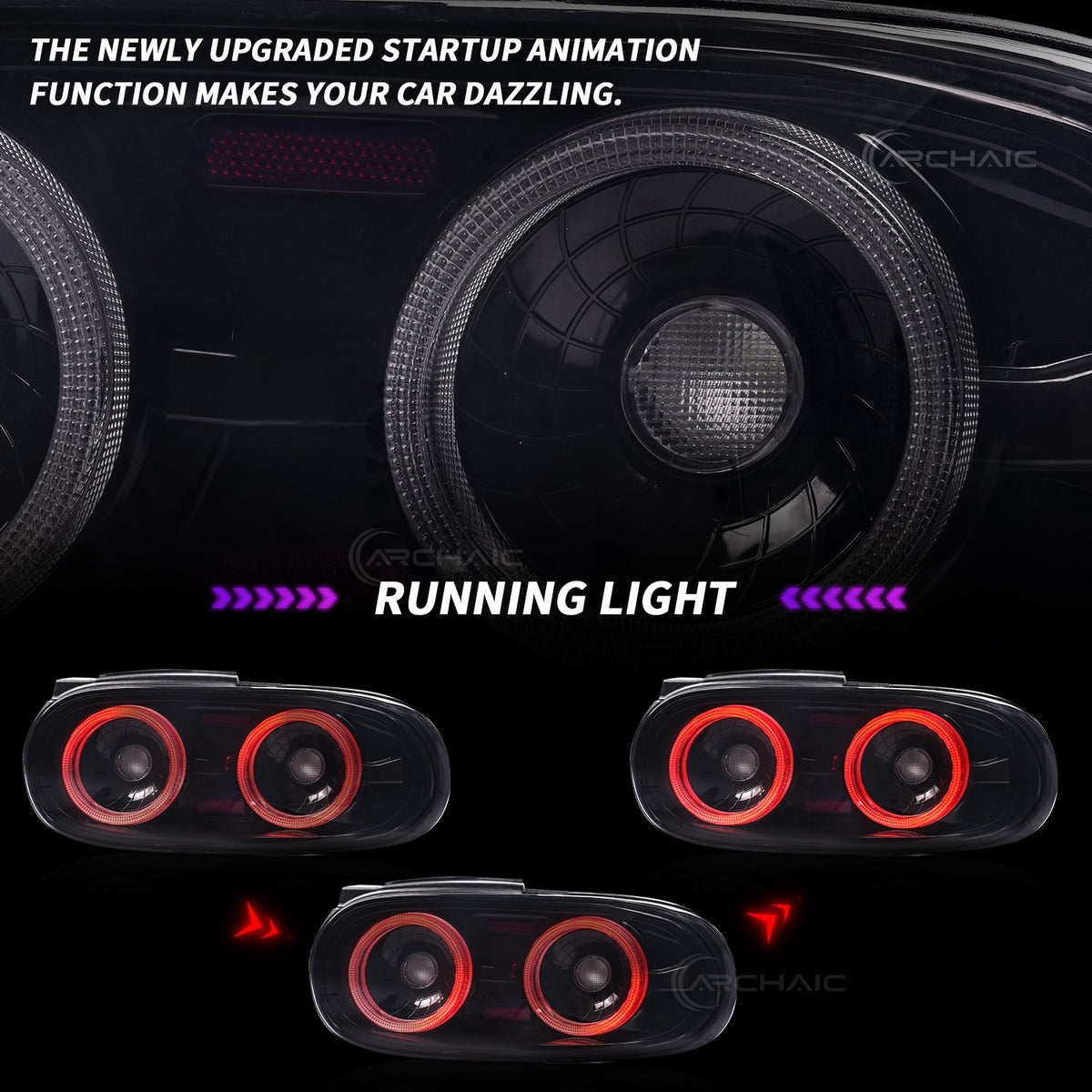 Mazda Miata NA Full LED Tail Lights (Light Smoke) | E-Mark Certified