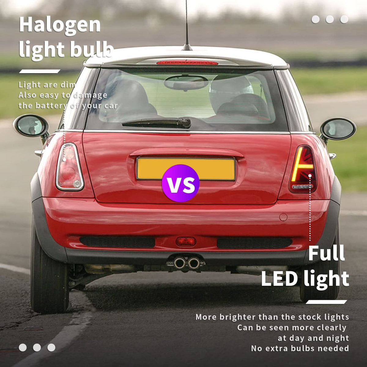 Mini Cooper R50 / R52 / R53 Full LED Tail Lights (2001–2007)