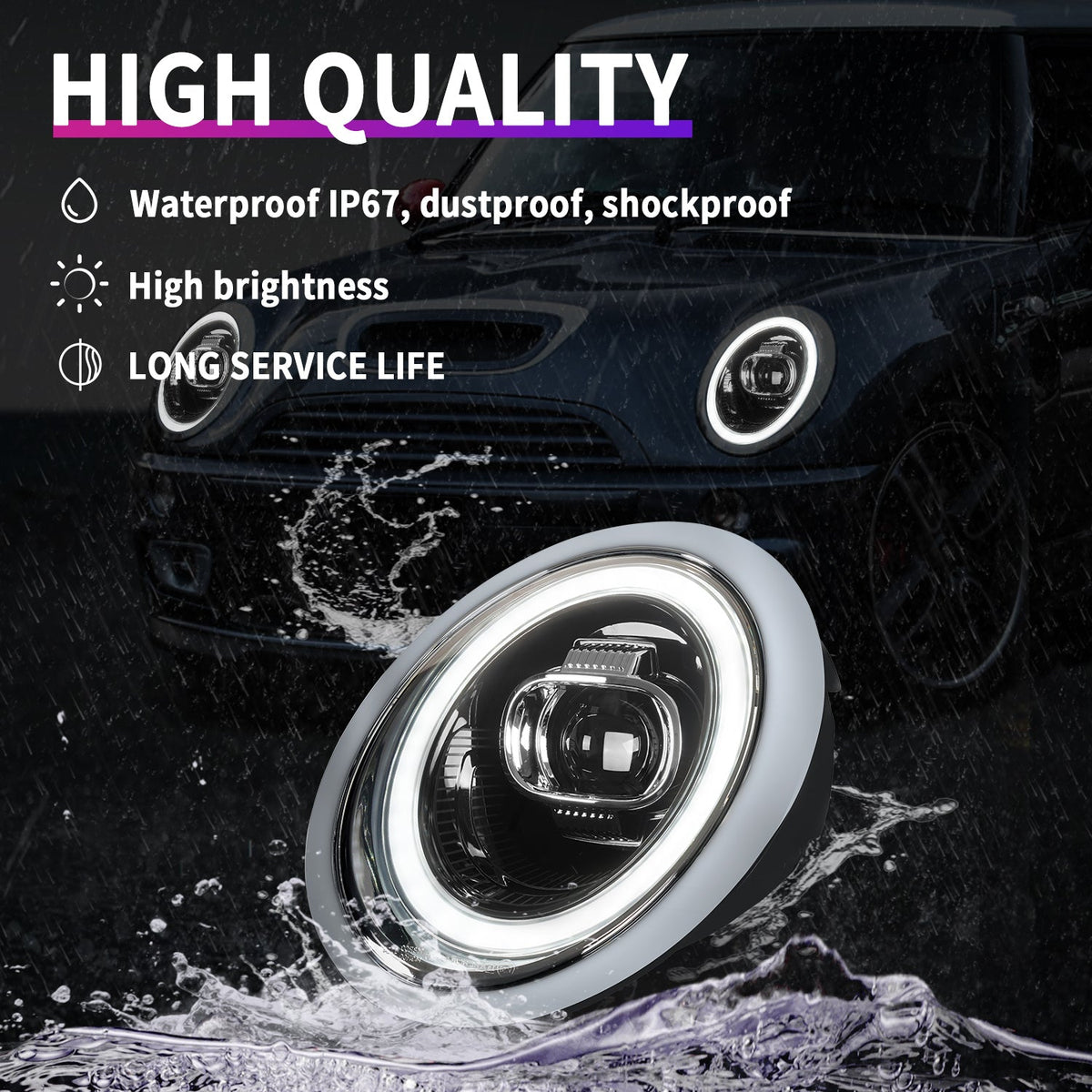 Mini Cooper R50 / R52 / R53 LED Projector Headlights (2001–2007)