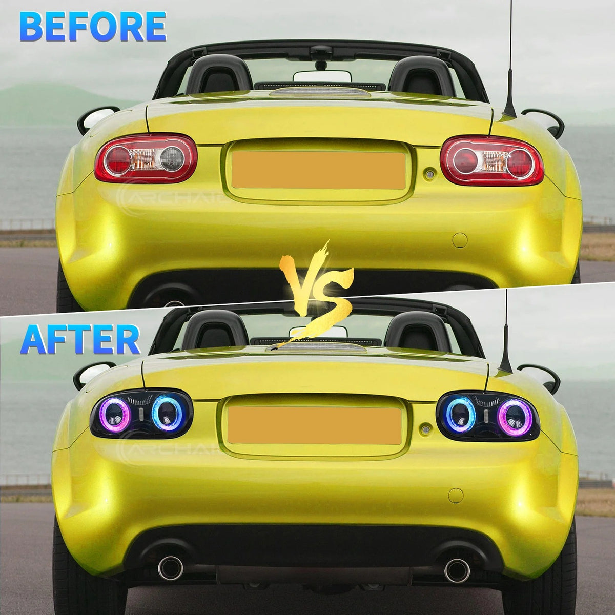 Mazda Miata NC RGB LED Tail Lights (2005–2015) – E-Mark Certified, Full LED Assembly