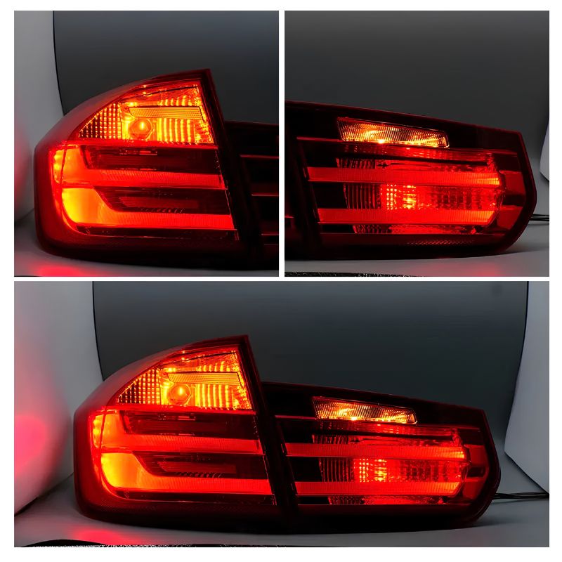 Red Facelift Style LED Tail Light Conversion for Mercedes-Benz C-Class W204 (2007–2012) – E-Mark Certified