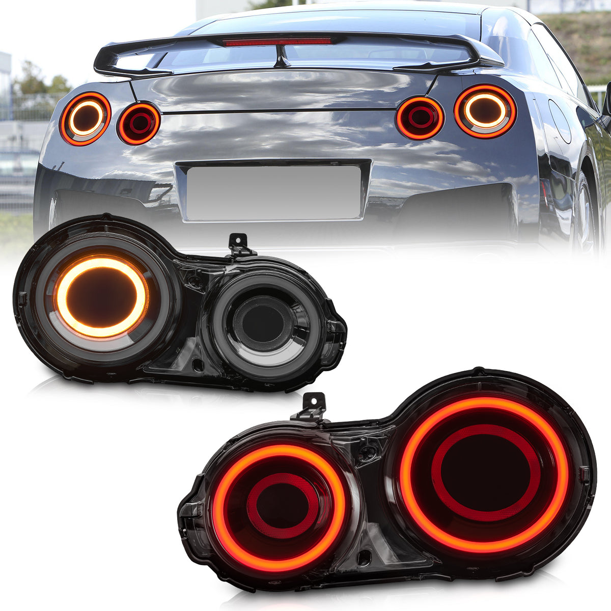 LED Tail Lights for Nissan GT-R R35 (2007–2018) – Dynamic Animation Rear Lamps