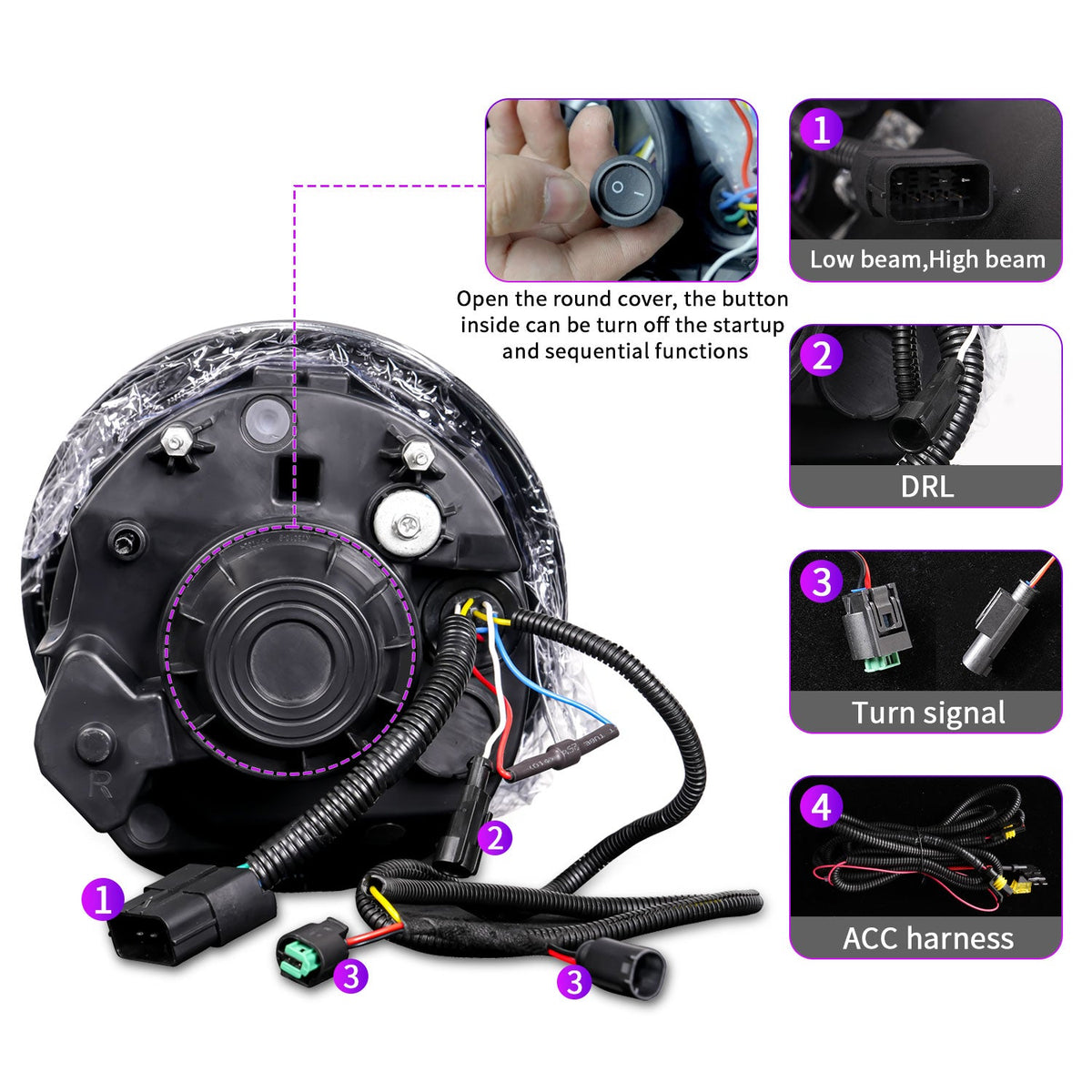 Mini Cooper R50 / R52 / R53 LED Projector Headlights (2001–2007)