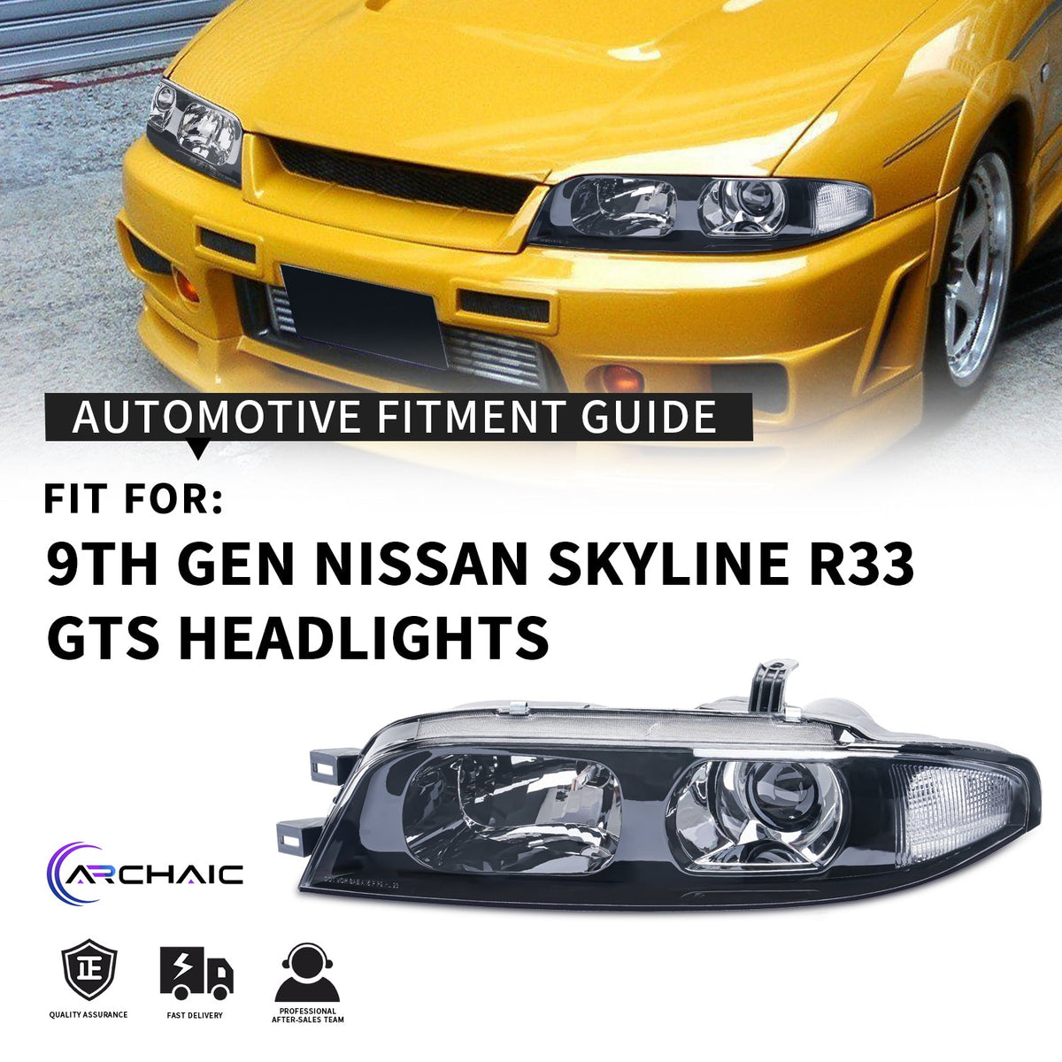 Nissan Skyline R33 GT-R LED-Scheinwerfer – Plug & Play (1995–1998)