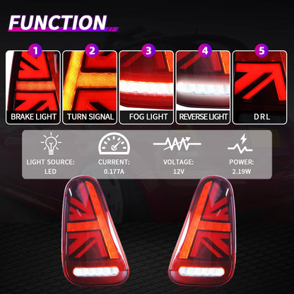 Mini Cooper R50 / R52 / R53 Full LED Tail Lights (2001–2007)