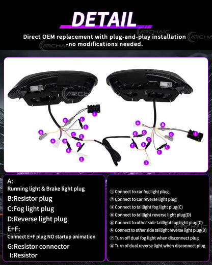 Mazda Miata NC RGB LED Tail Lights (2005–2015) – E-Mark Certified, Upgraded Reflector