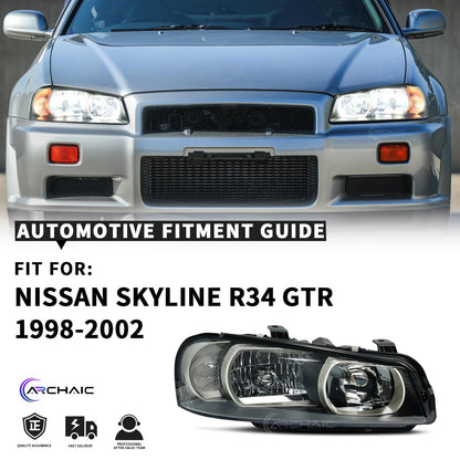 LED Headlights for Nissan Skyline R34 GTR BNR34 / GTT ER34 (1998–2002)