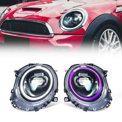 Mini Cooper R56 R57 R58 R59 LED Headlights 2007–2013 | RGB Start-Up Animation