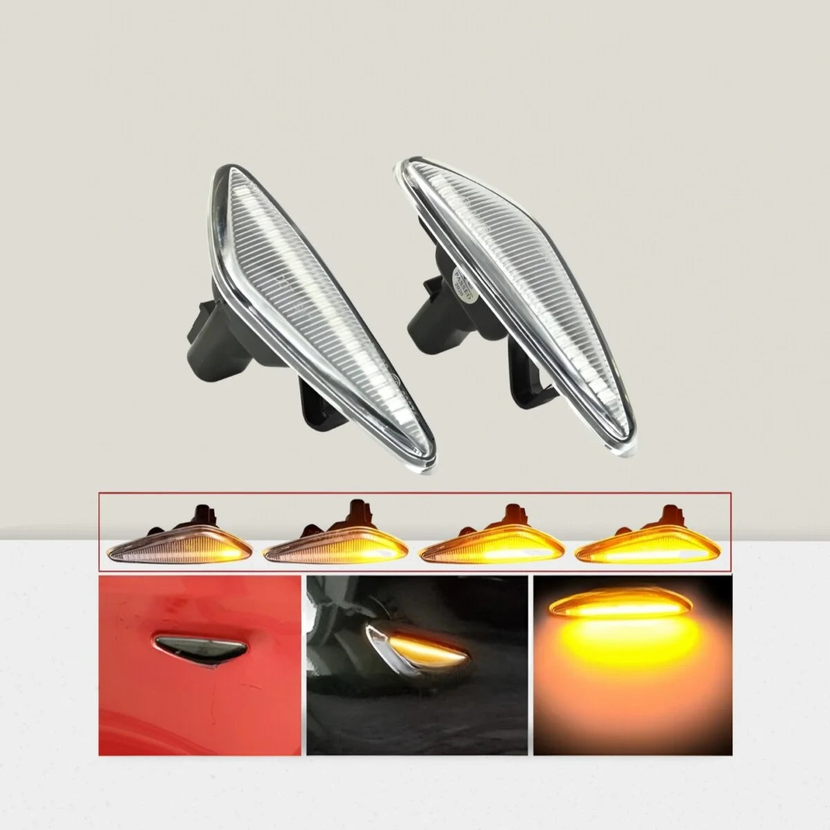 Intermitentes laterales LED dinámicos secuenciales para Mazda MX-5 Miata ND (par)