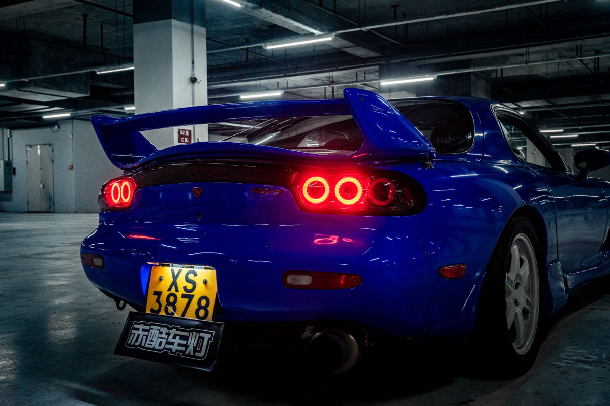 Pilotos traseros LED Rotor Pulse Signature para Mazda RX-7 FD3S - Transparentes / Ahumados (1992–1996)
