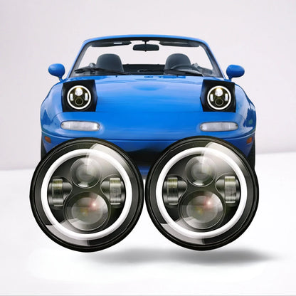 Kit de conversión LED Angel Eyes de 7 pulgadas para MX-5 Miata (90-97)