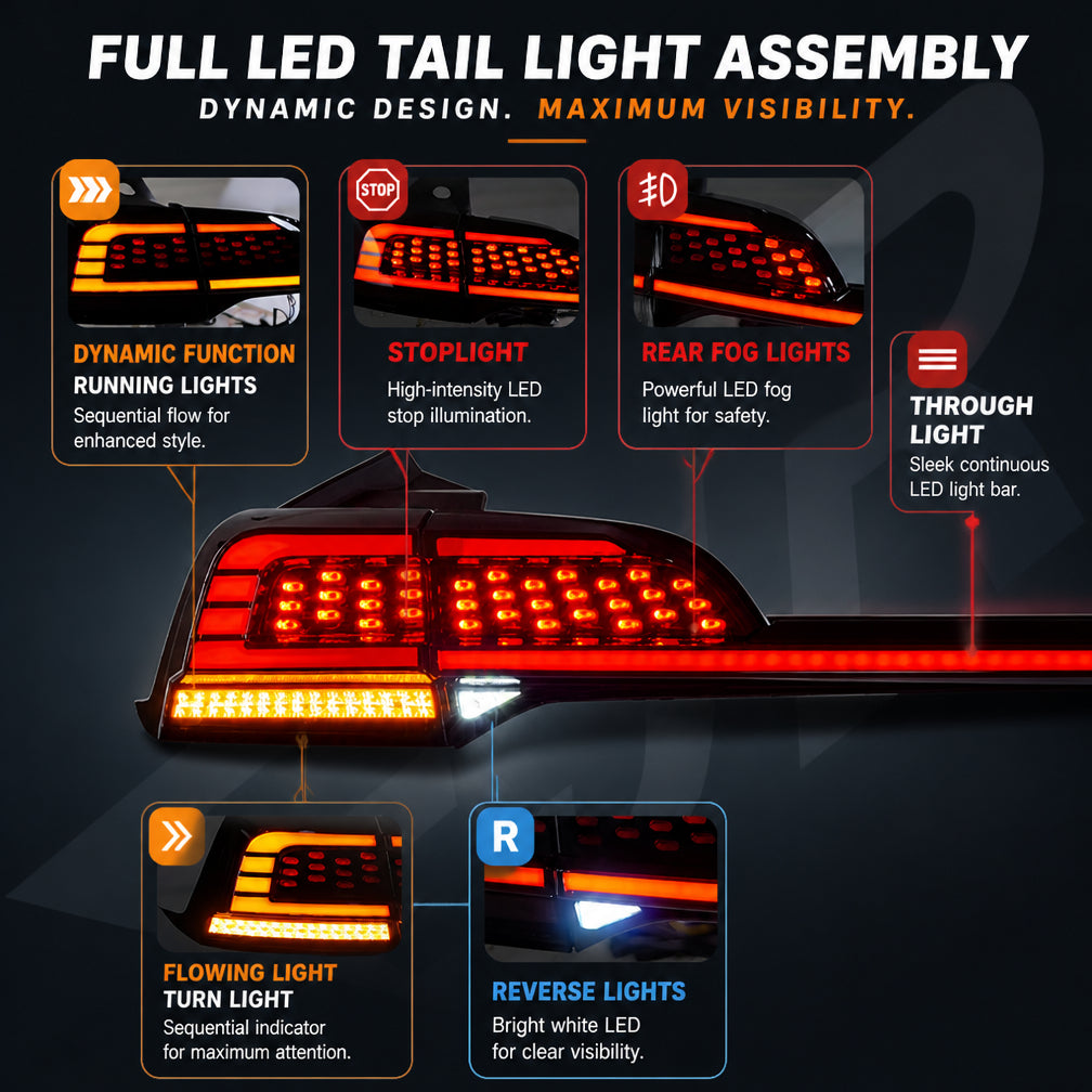 Luces traseras LED completas y barra de luz central para Tesla Model 3 (2017–2023)